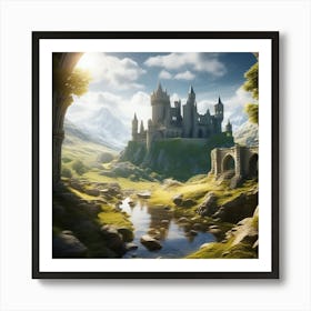 Ancient Ruins Of A Castle Poster