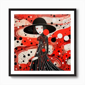 Girl In A Hat 5 Art Print