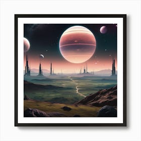 Space Landscape 01 Art Print