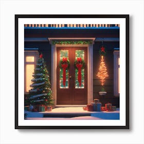 Christmas Door 183 Art Print