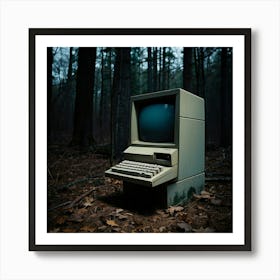 Default Retro Macintosh Desktop Computer Abandoned In The Wood 3 Art Print