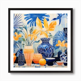 Blue And Orange Art Print