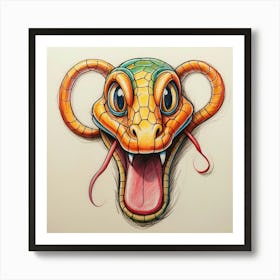 Snake Head 3 Art Print