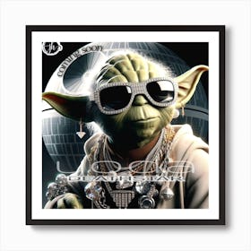 Yoda Deathstar Art Print