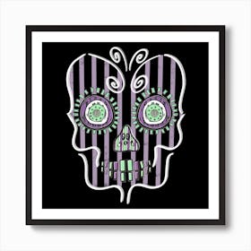 Abstract Design of a Skull With Egyptian Evil Eyes - Modern Pop Art From The Culture Art Print