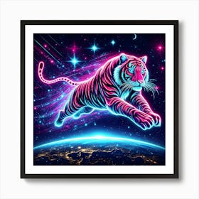 Neon Tiger 8 Art Print