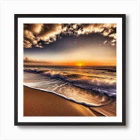 Sunset On The Beach 796 Art Print