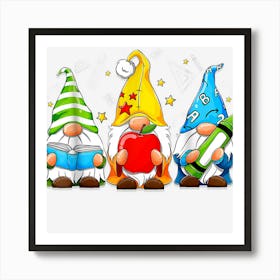 Happy 100th Day Of School Three Gnomes Virtual Teachers Kids Art Print