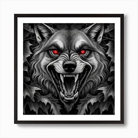 Wolf Head Art Print