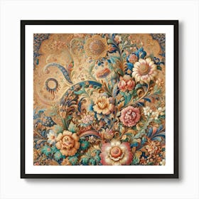 Russian Floral Painting Art Print