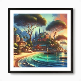 Beachside Village 12 Art Print