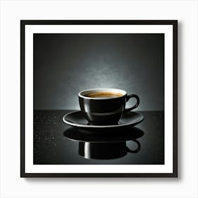 Black Coffee Cup 1 Art Print