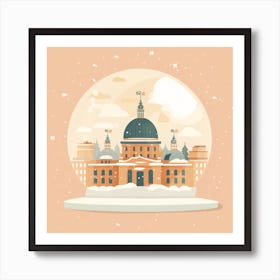 Helsinki Finland Snowglobe Art Print