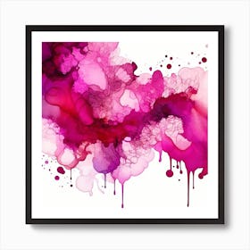 Pink Watercolor Painting Art Print