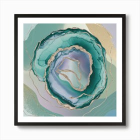 Agate Spiral Art Print