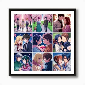 Anime Love Art Print