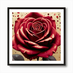 Valentine'S Day Rose Art Print