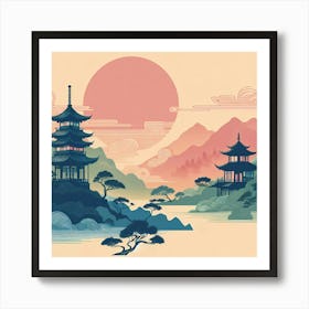 Asian Landscape 22 Art Print