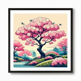 Sakura Tree 1 Art Print