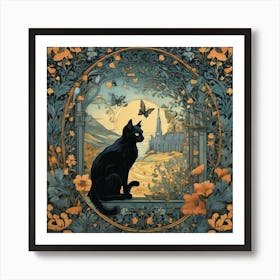 Cat In A Window Art Print