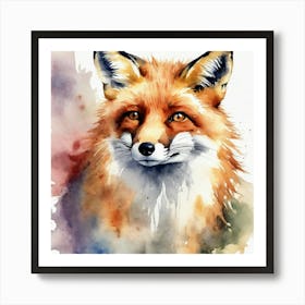 Fox Watercolor Art Print