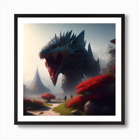 Dragon In The Forest Art Print