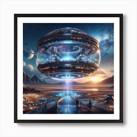 Futuristic City 90 Art Print