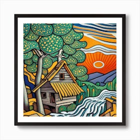 House On The River Art Print