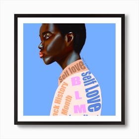 Blm Girl Square Art Print