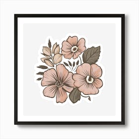 Pink Flowers 15 Art Print