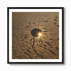 Shadow Of The Sun In The Sand Art Print