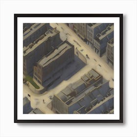 Aerial View Of A City Art Print