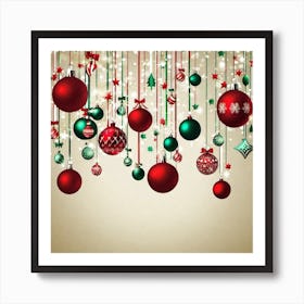 Christmas Ornaments 12 Art Print