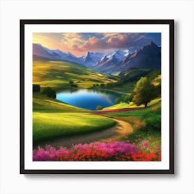 Valley Of Flowers 4 Art Print