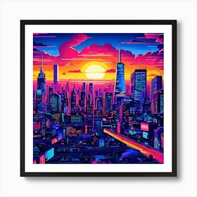 Cityscape Painting, Travel Posters A Retro-Inspired Travel Posters Showcasing Iconic Destination Art Print