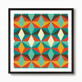 Modern Retro Pattern 16 Art Print