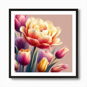 Tulips In A Vase 1 Art Print