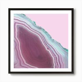 Pink Agate On Blush Art Print