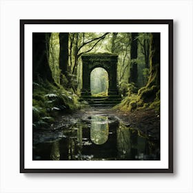 Gate In The Forest Art Print