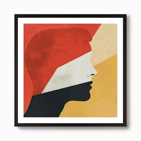 Silhouette Of A Head Art Print