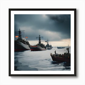 Naval Warfare - Ships at Sea 6 Art Print