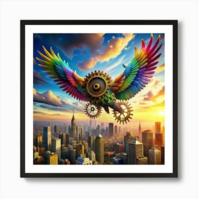 Colorful Owl Art Print