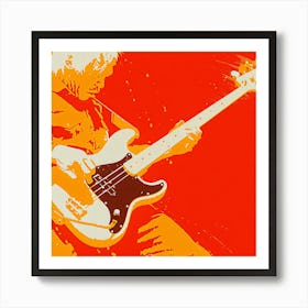 Rock and Roll Guitarist Art Print