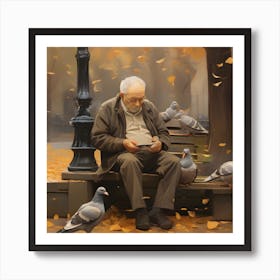 Pigeons Art Print