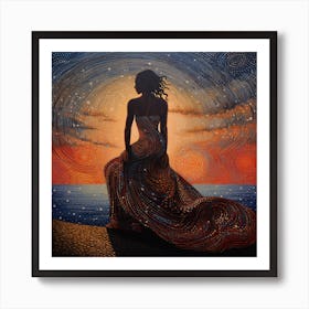 Woman In A Dress 7 Art Print