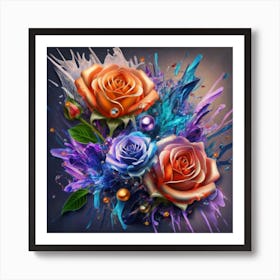 Gorgeous colorful spring flowers 1 Art Print