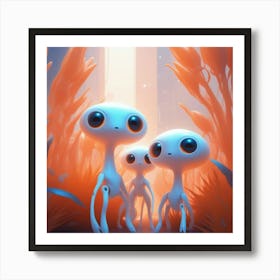 Aliens In Space Art Print