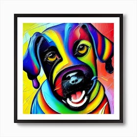 Rainbow Dog Art Print
