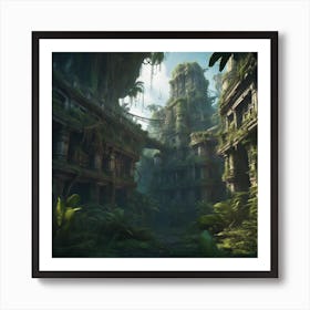 Lost jungle city Art Print