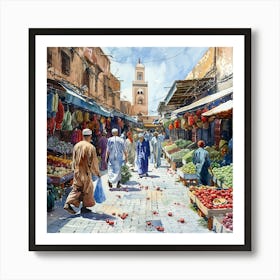 Marrakech Market 2 Art Print